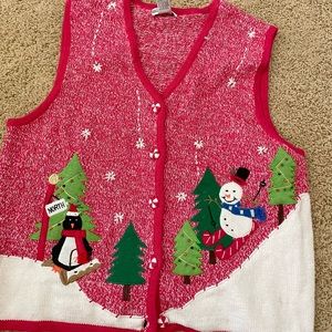 cutest holiday christmas sweater vest!